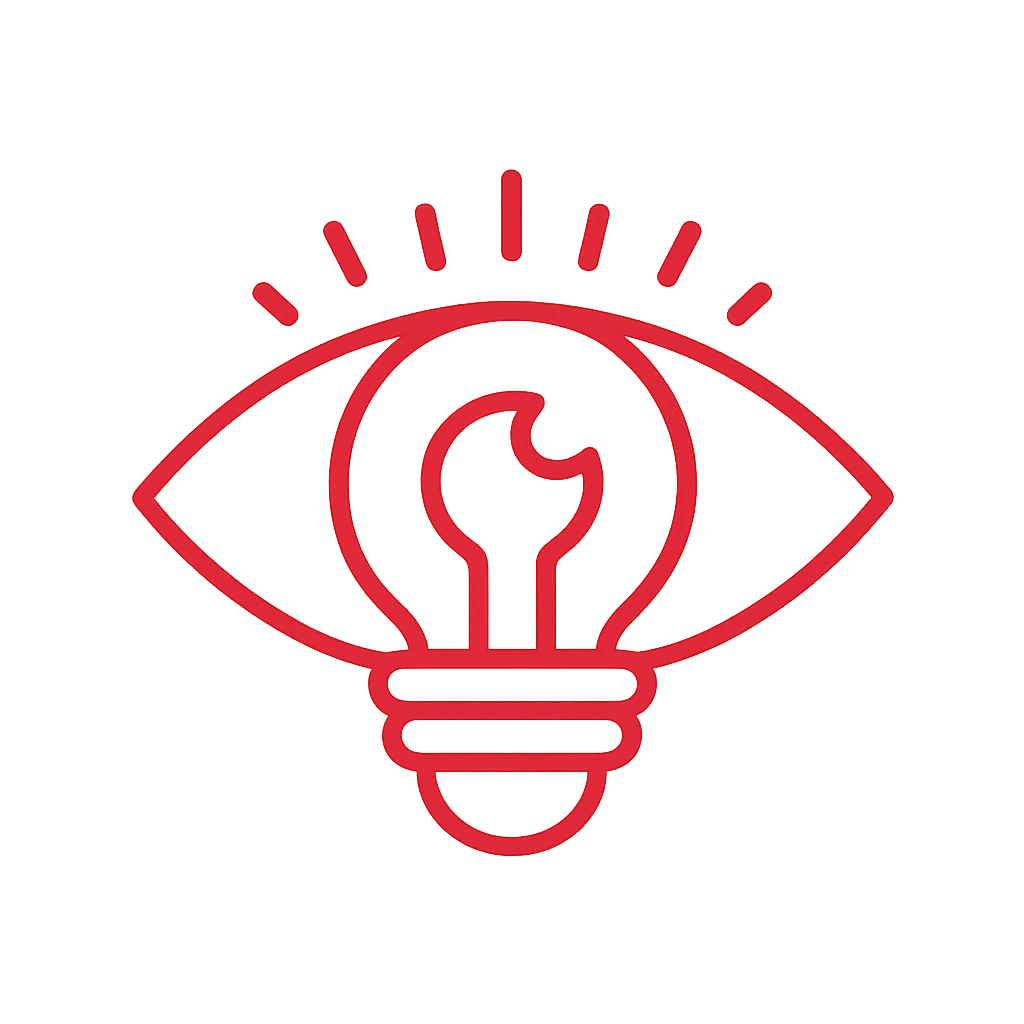 Ícone de olho iluminado representando a visão estratégica do ISBET.